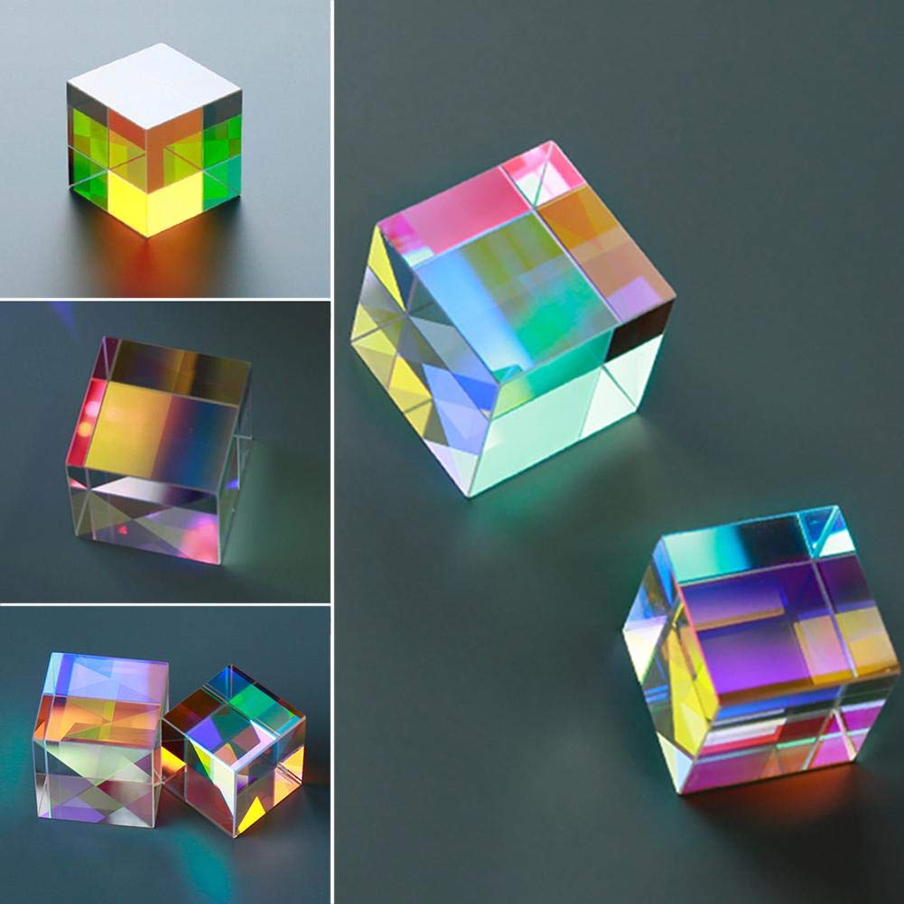 Glass Prism RGB Optical Glass Prism Six-Sided Bright Light Cube